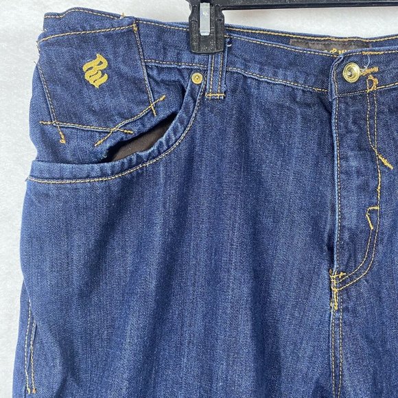 Rocawear Jeans Mens 42 Blue Baggy Denim Hip Hop 90s Streetwear 40x31 - Picture 2 of 16